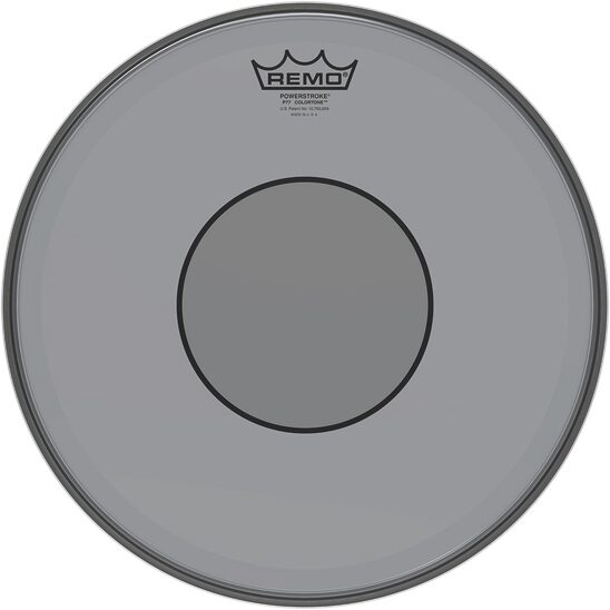 Remo Powerstroke77 Colortone Snare Batter Drum Head, Smoke, 14 inch, Action Position Back