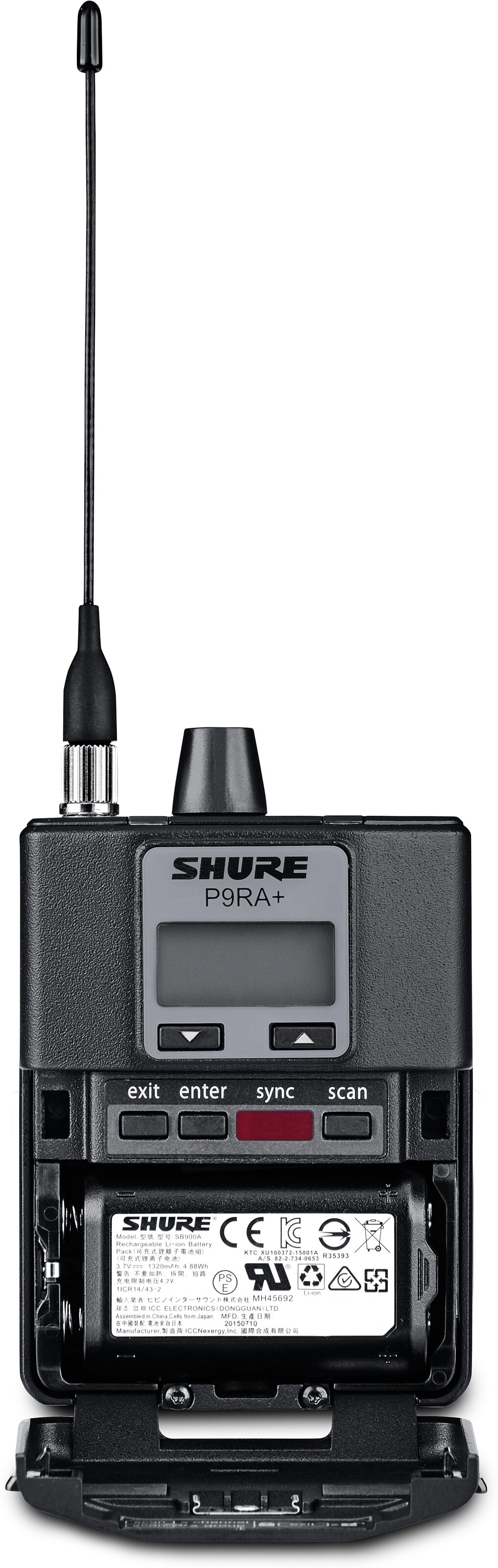 Shure P9RA+ Stereo Bodypack Receiver for PSM900 IEM Systems