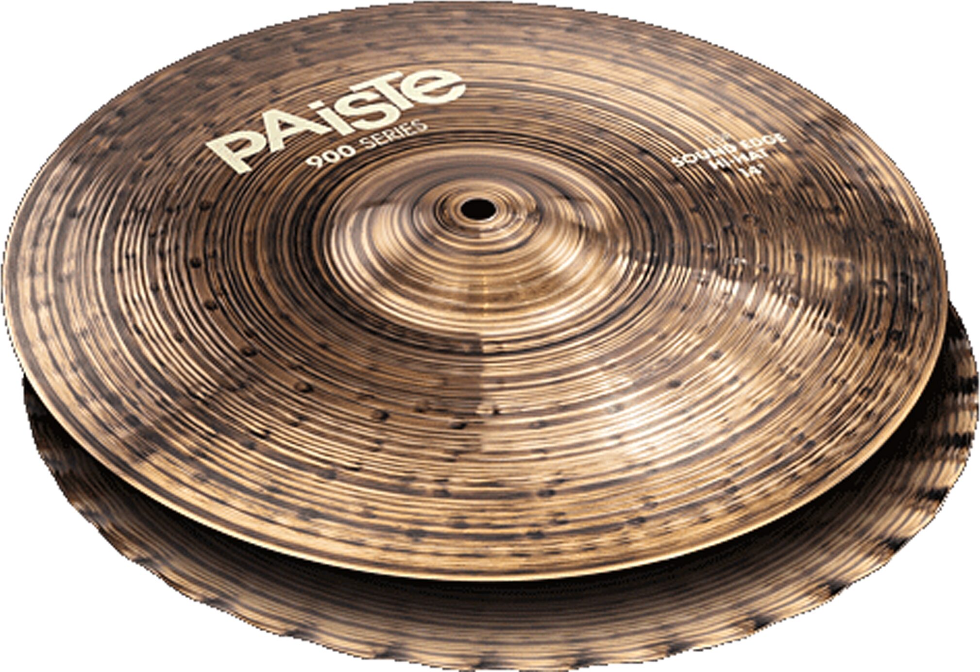 Paiste 900 Series Hi-Hat Cymbals, 14 inch, Sound Edge, Pair, Action Position Back