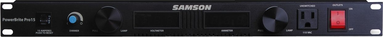 Samson PB15 Pro PowerBrite Power Center with LED and Meter, Main