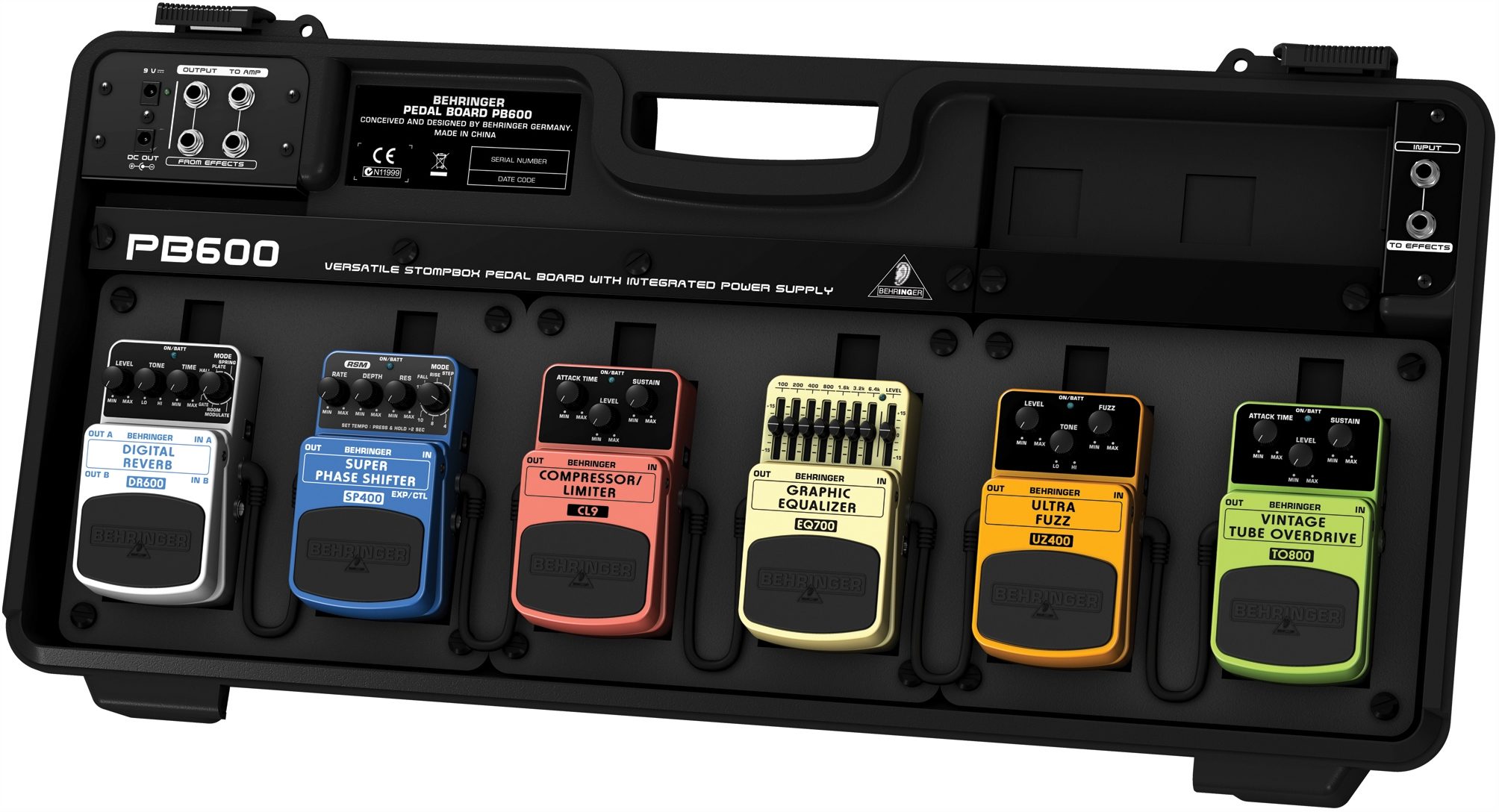 Behringer PB600 pedalboard + alimentation