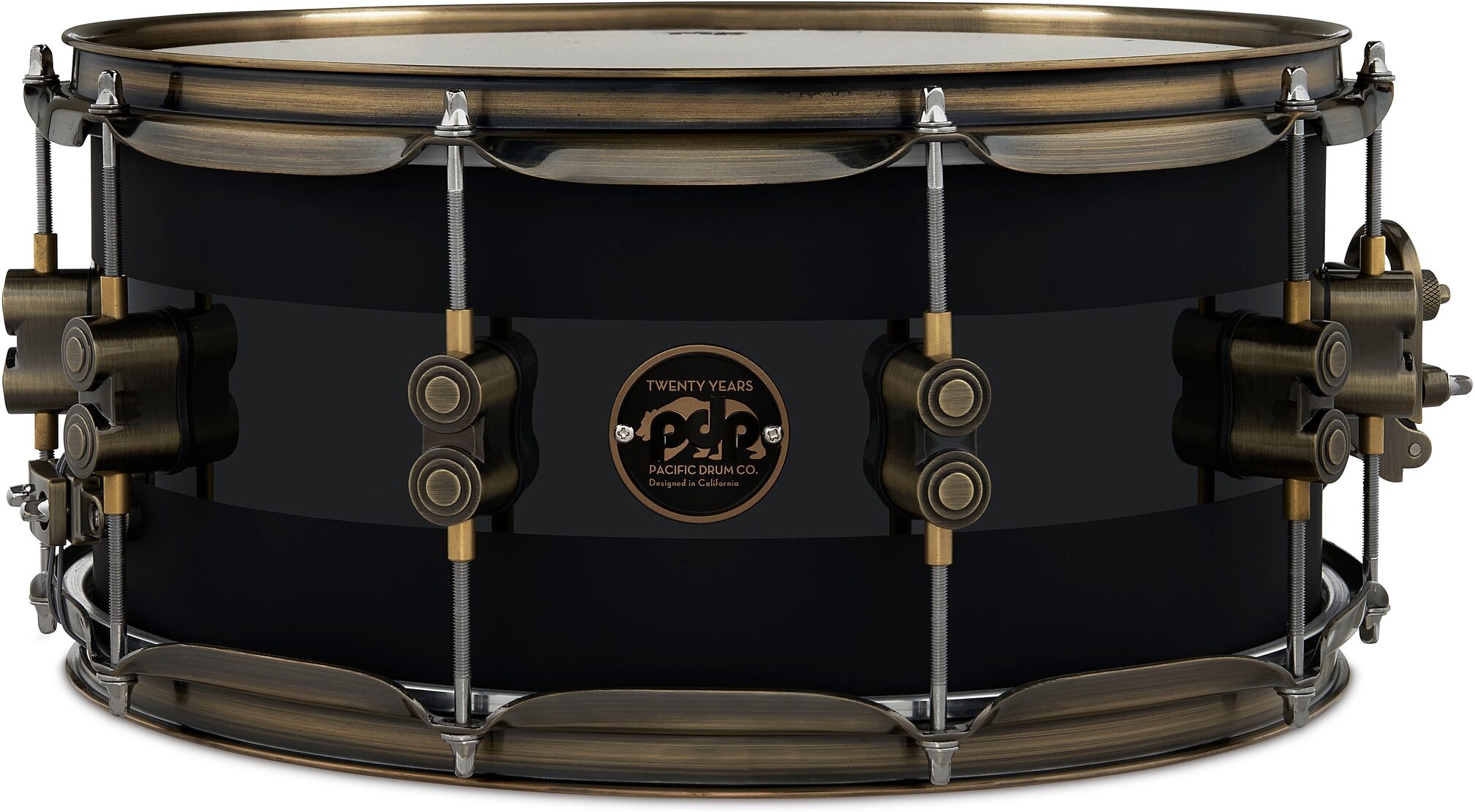 Pacific Drums Concept 20th Anniversary Snare Drum, Action Position Back