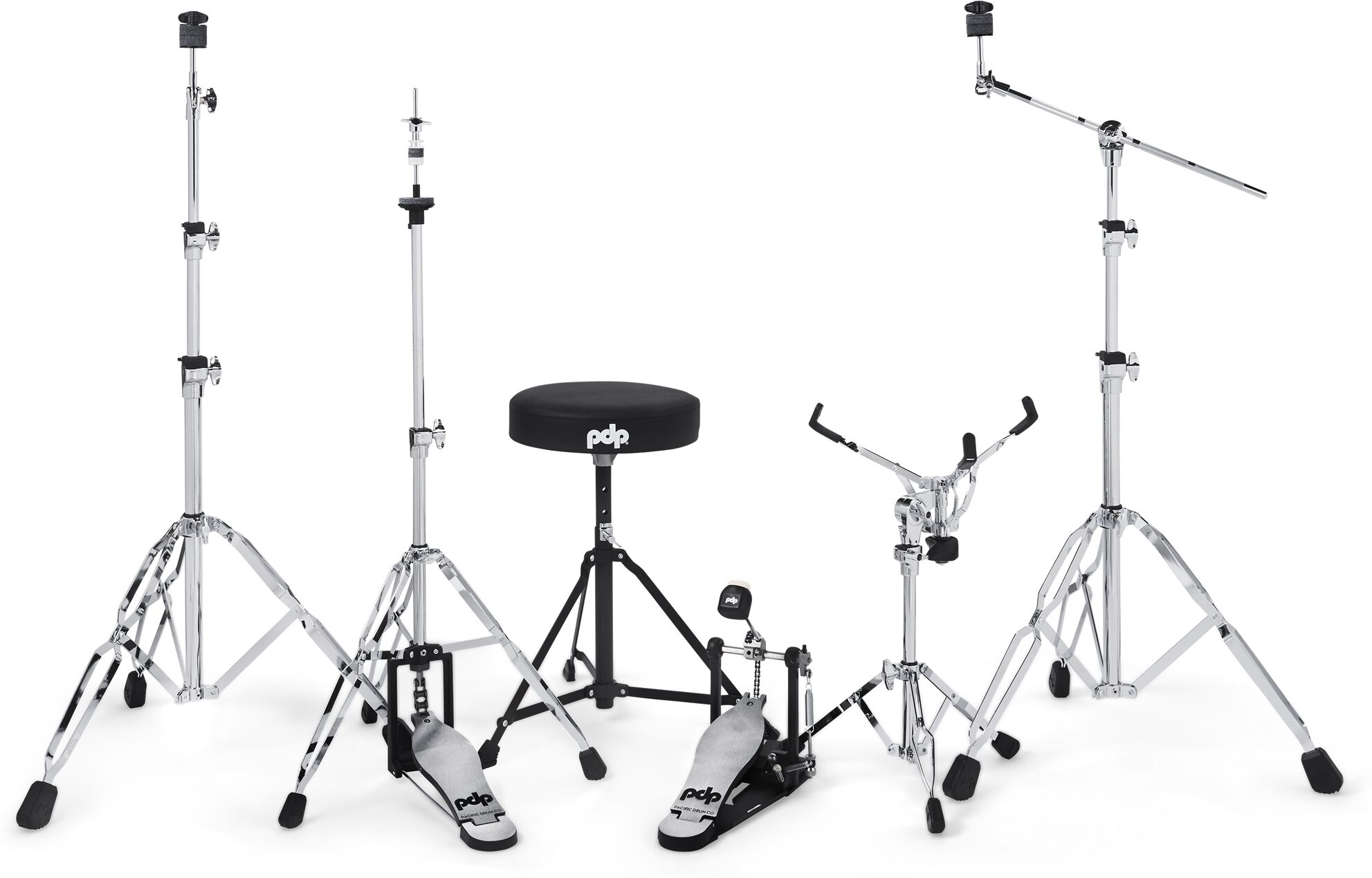 Pacific Drums PDP MainStage Complete Drum Set, 5-Piece, Pale Rose, Action Position Back