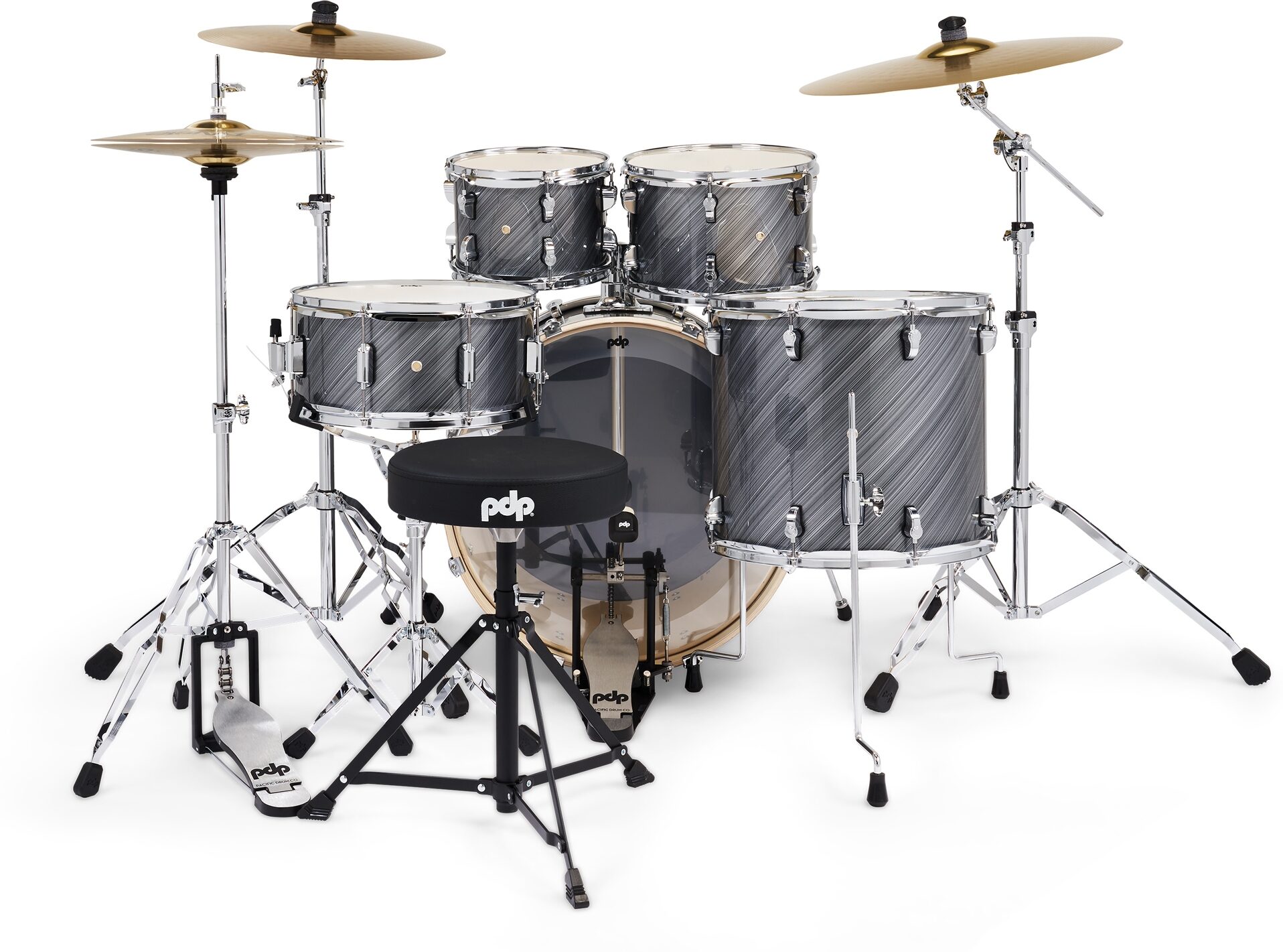 Pacific Drums PDP MainStage Complete Drum Set, 5-Piece, Twilight Graphite, Open Box (Very Good), Action Position Back