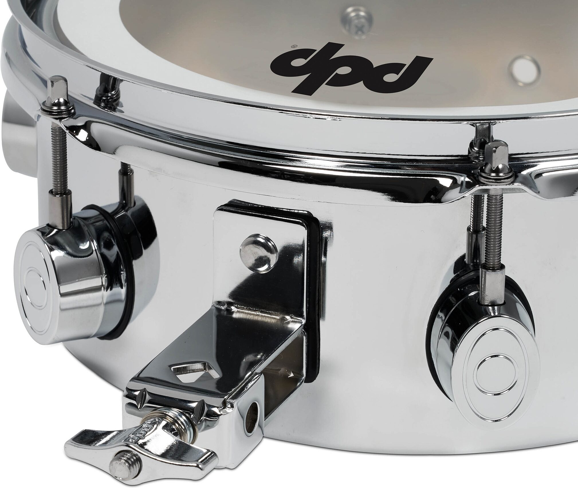 Pacific Drums Mini Timbale, Chrome Over Steel, 4x10 inch, Action Position Back