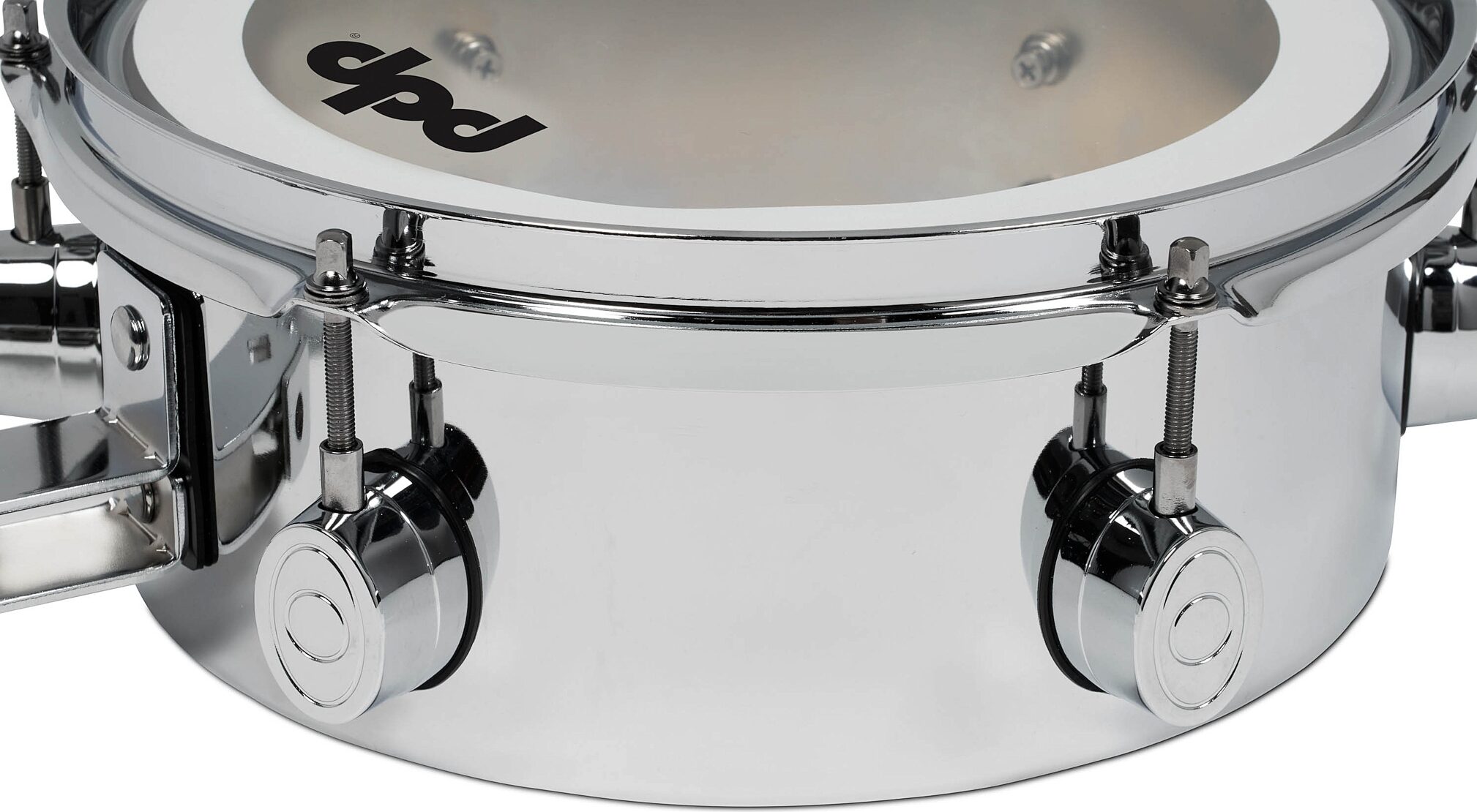 Pacific Drums Mini Timbale, Chrome Over Steel, 4x10 inch, Action Position Back