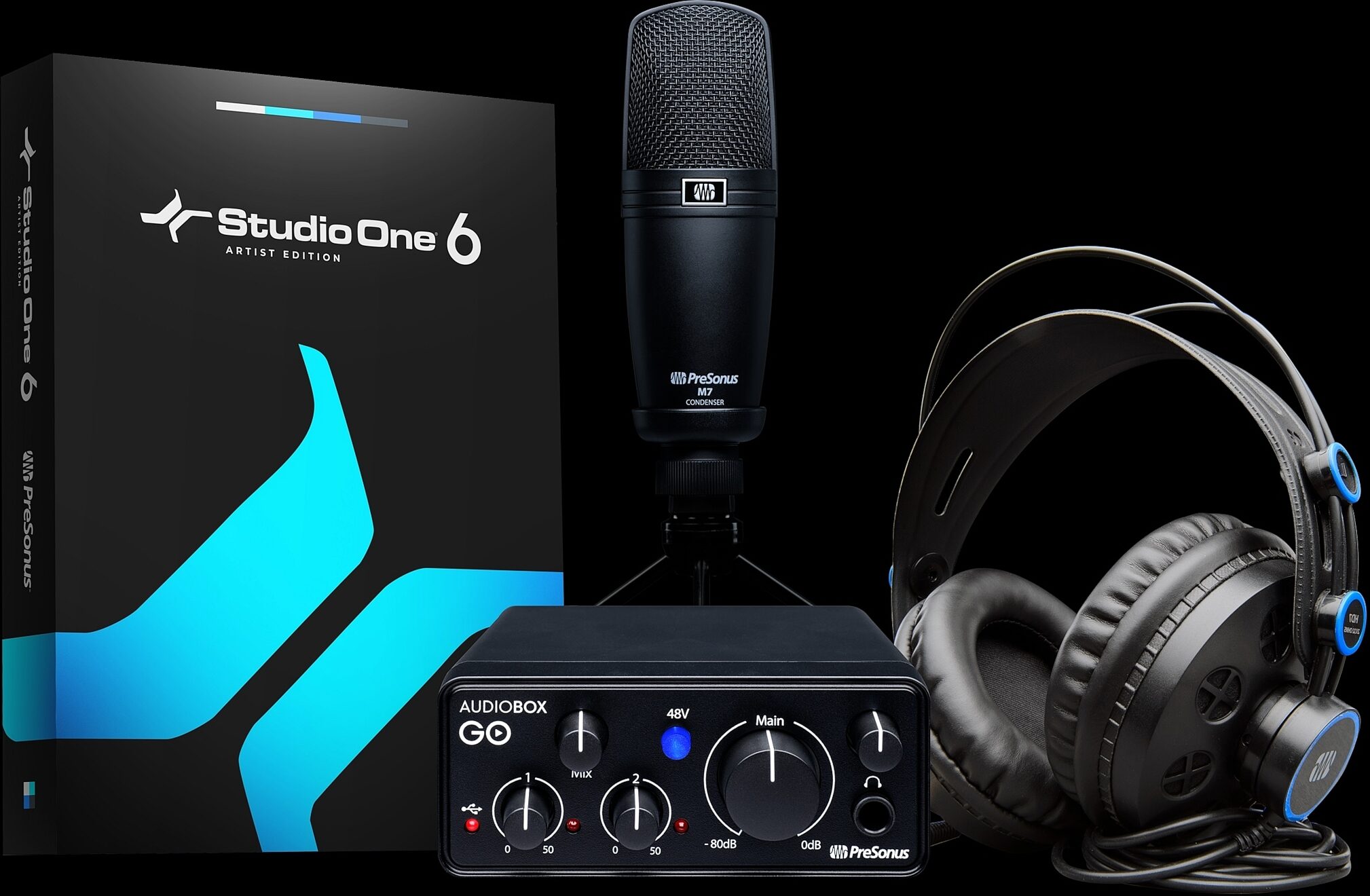 PreSonus AudioBox GO Creator Bundle, New, main w sw