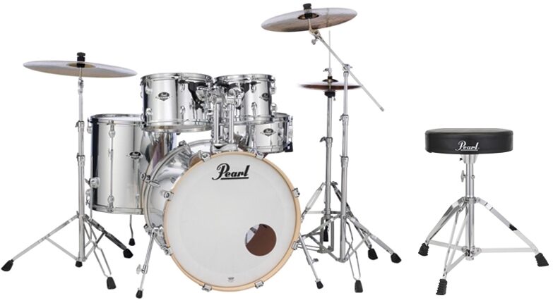 Pearl EX725SPC Export Drum Kit, 5-Piece, pearl
