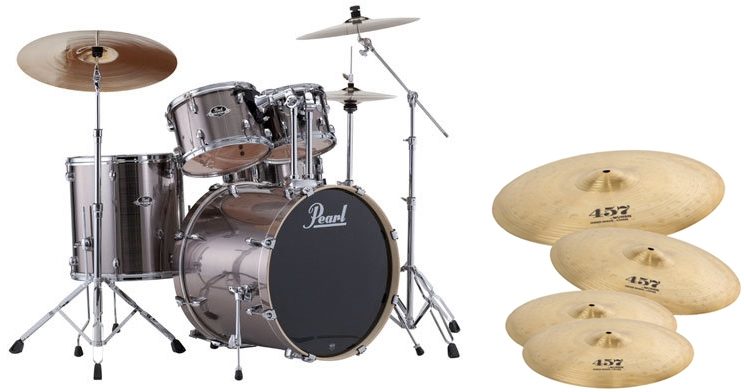 Pearl EX725SPC Export Drum Kit, 5-Piece, pear-wuhan-pak