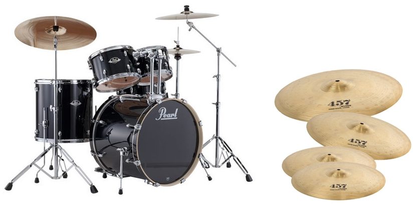 Pearl EX725SPC Export Drum Kit, 5-Piece, pearl