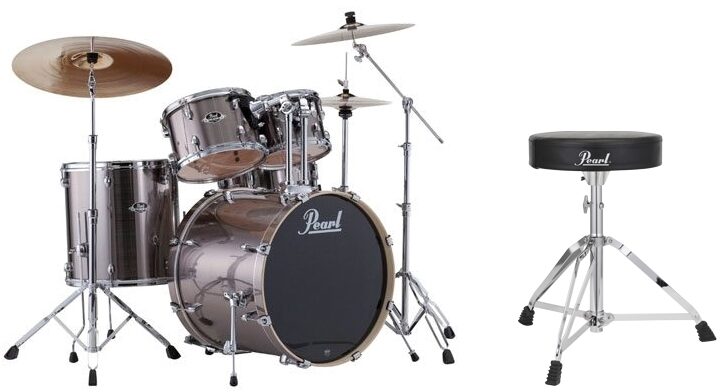 Pearl EX725SPC Export Drum Kit, 5-Piece, pearl