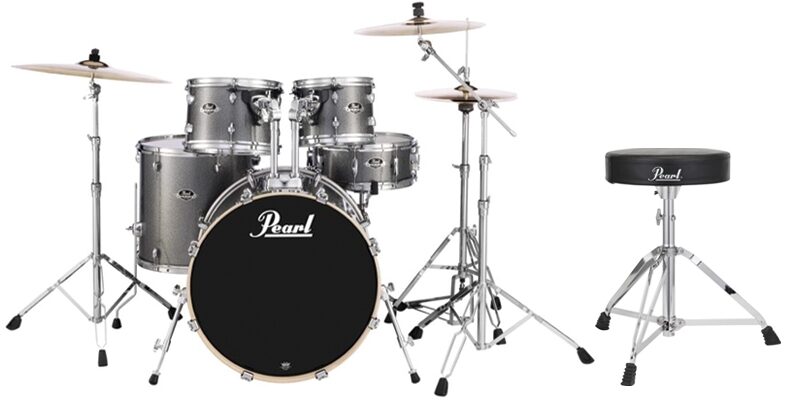 Pearl EX725SPC Export Drum Kit, 5-Piece, pearl