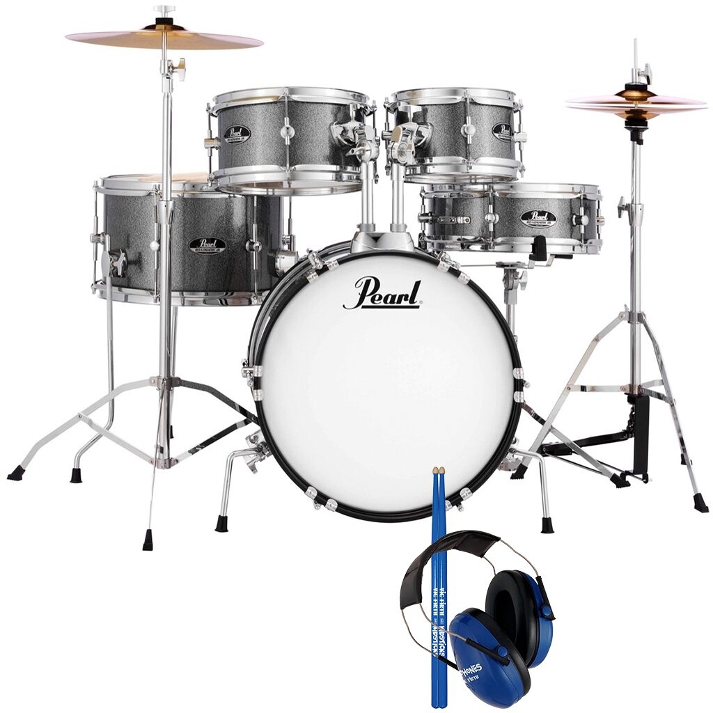 Pearl RSJ465CC Roadshow Junior Complete Drum Set, 5-Piece, pack