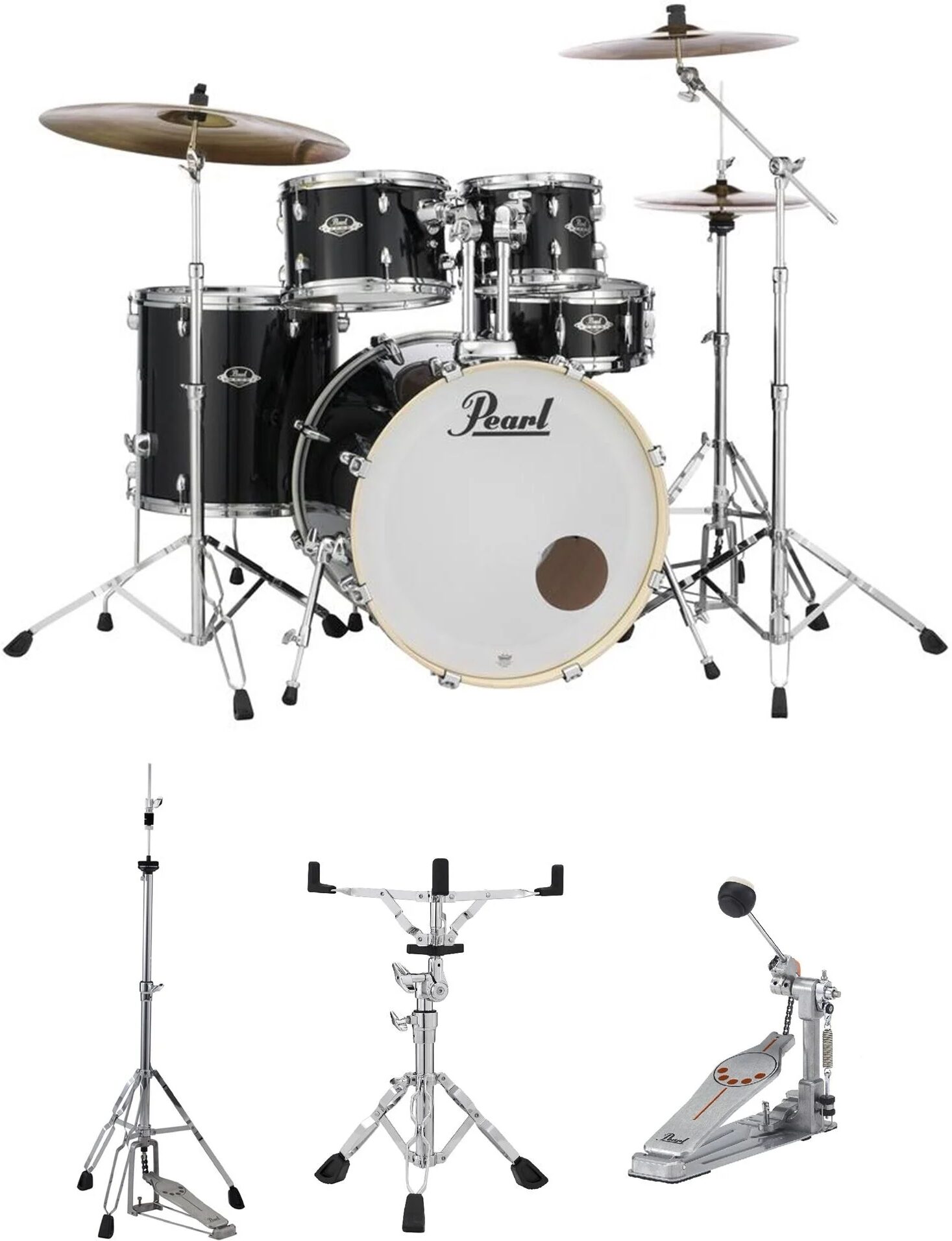 Pearl EX725SPC Export Drum Kit, 5-Piece, Main