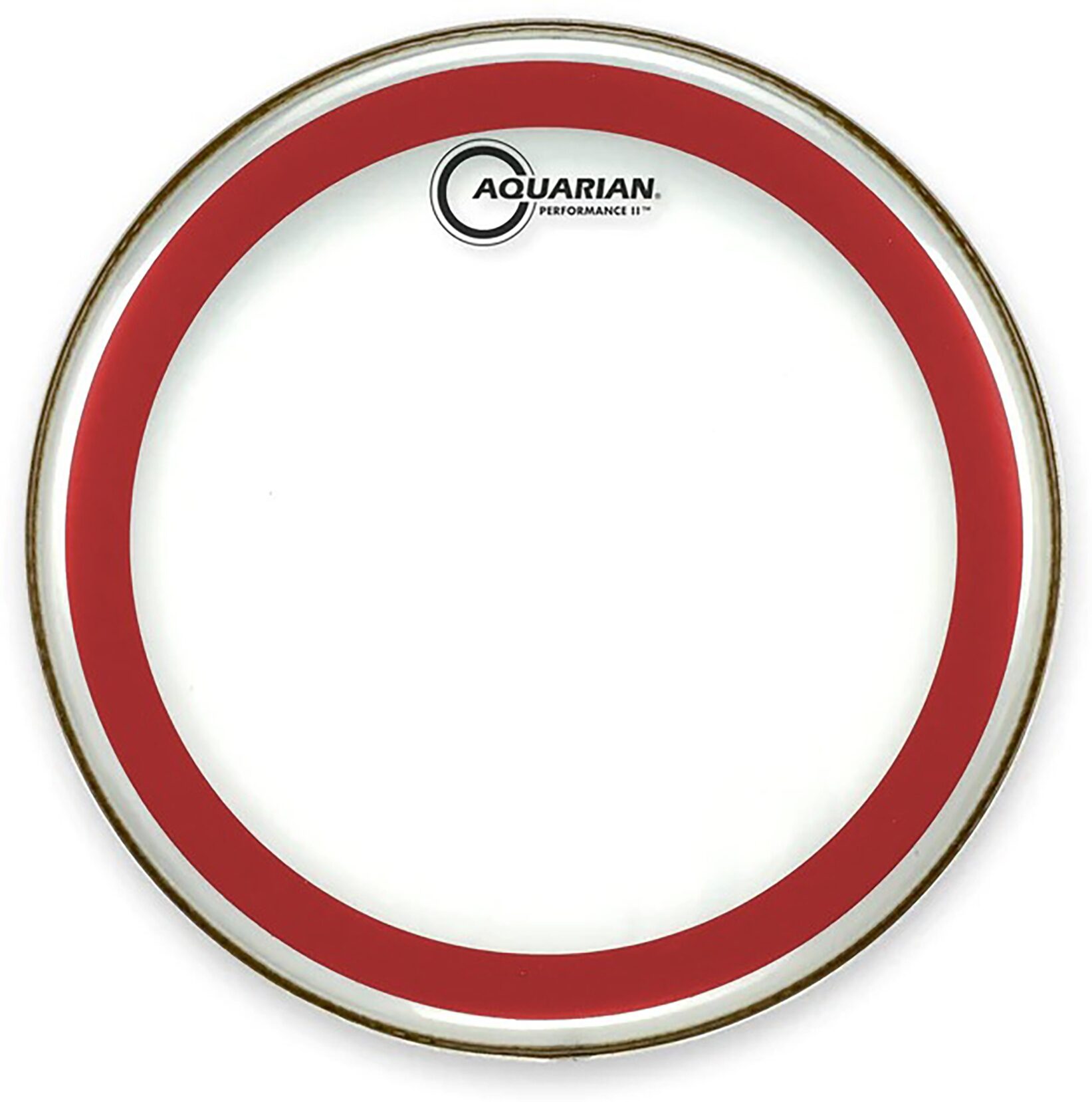 Aquarian Performance-2 Clear Drumhead, Red, 10 inch, Action Position Back