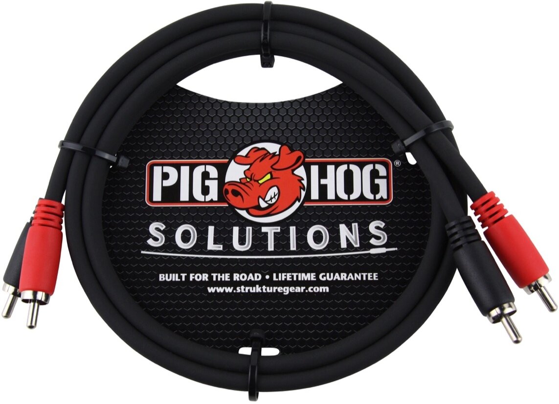 Pig Hog Solutions Dual RCA Cable, 3 foot, Main