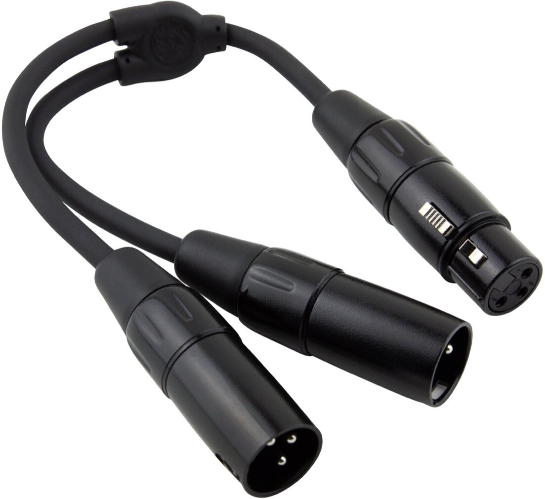 Pig Hog Solutions XLR Female to Dual XLR Male Y-Cable, 6 inch, Main