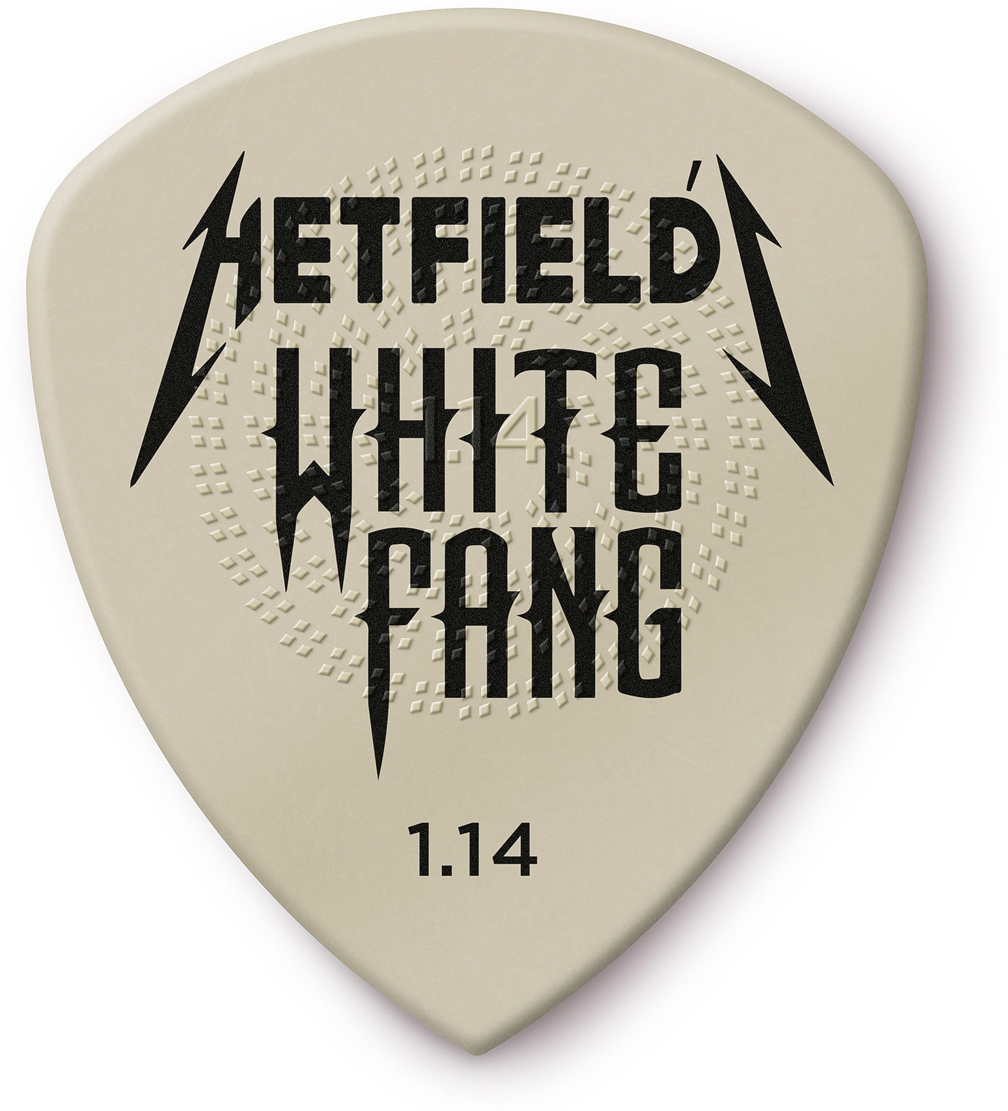 Dunlop PH122 White Fang Custom Flow Guitar Picks (6-Pack), 1.14 millimeter, Action Position Back