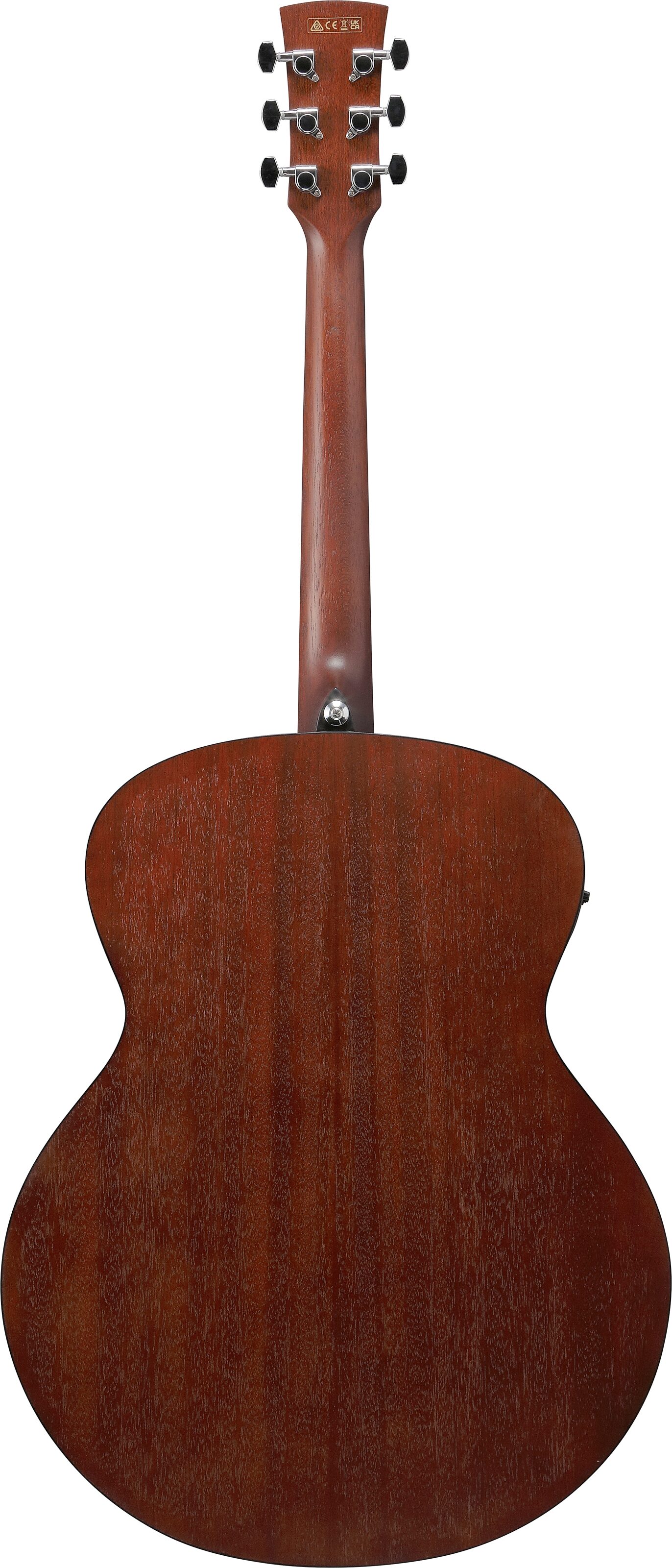 Ibanez PJ50E Acoustic-Electric Guitar, Open Pore Vintage Amber Sunburst, Action Position Back