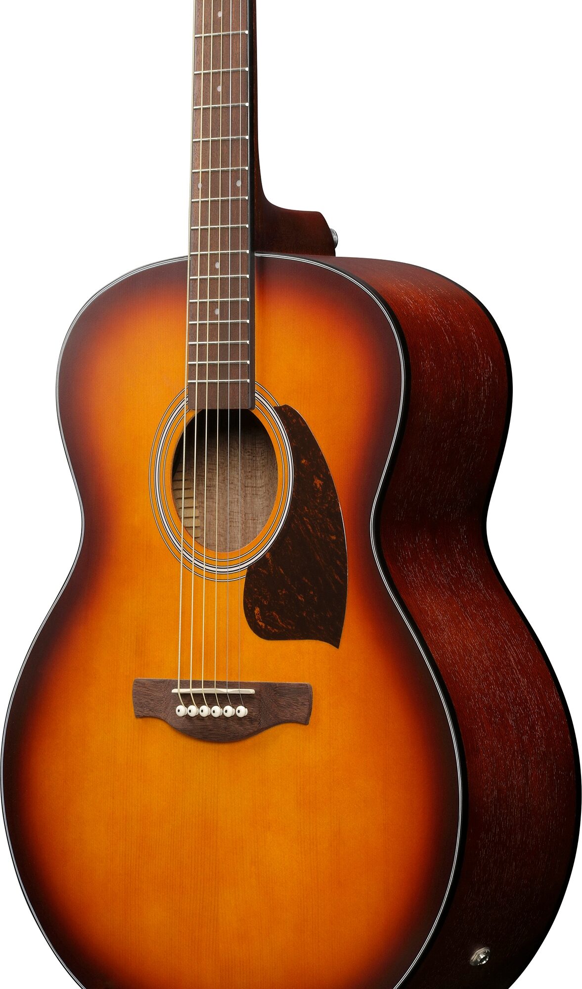 Ibanez PJ50E Acoustic-Electric Guitar, Open Pore Vintage Amber Sunburst, Action Position Back