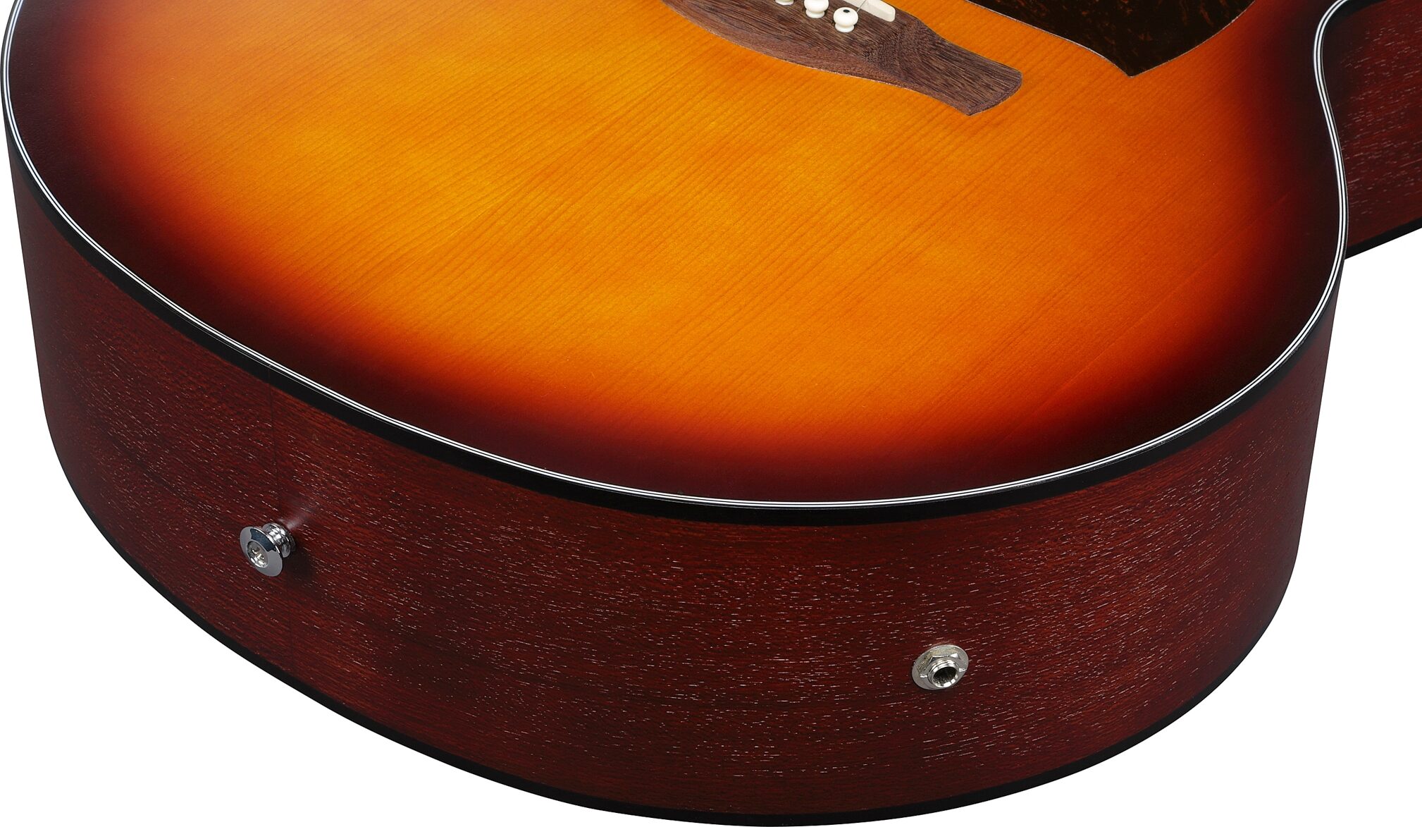 Ibanez PJ50E Acoustic-Electric Guitar, Open Pore Vintage Amber Sunburst, Action Position Back