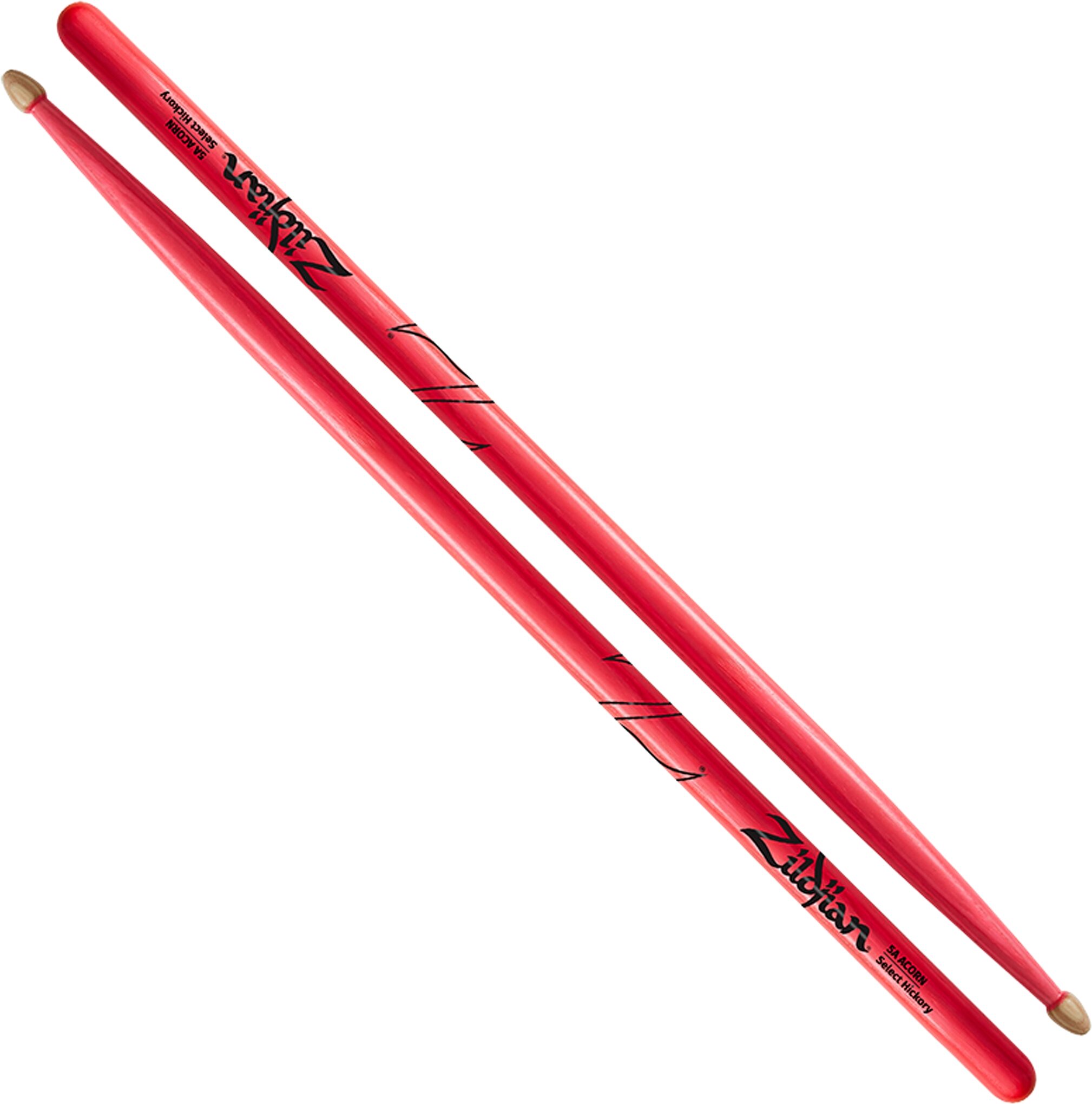 Zildjian 5A Acorn Wood Tip Drumsticks, Action Position Back