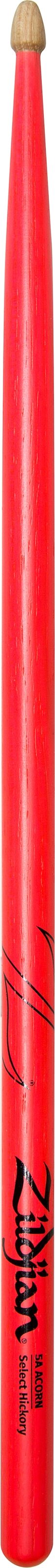 Zildjian 5A Acorn Wood Tip Drumsticks, Action Position Back