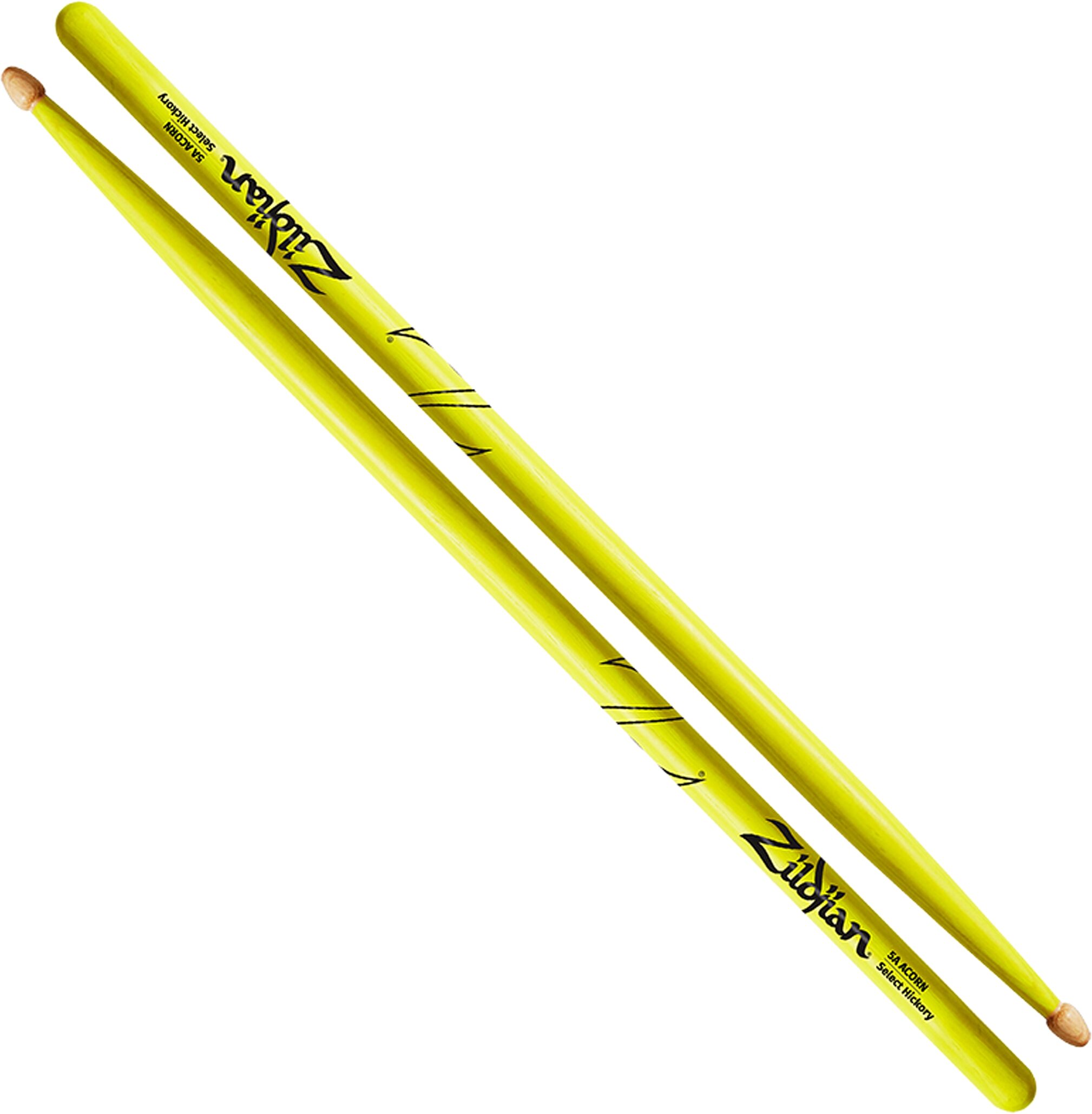 Zildjian 5A Acorn Wood Tip Drumsticks, Action Position Back