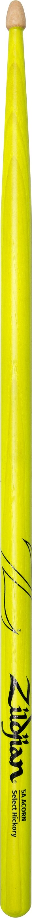 Zildjian 5A Acorn Wood Tip Drumsticks, Action Position Back