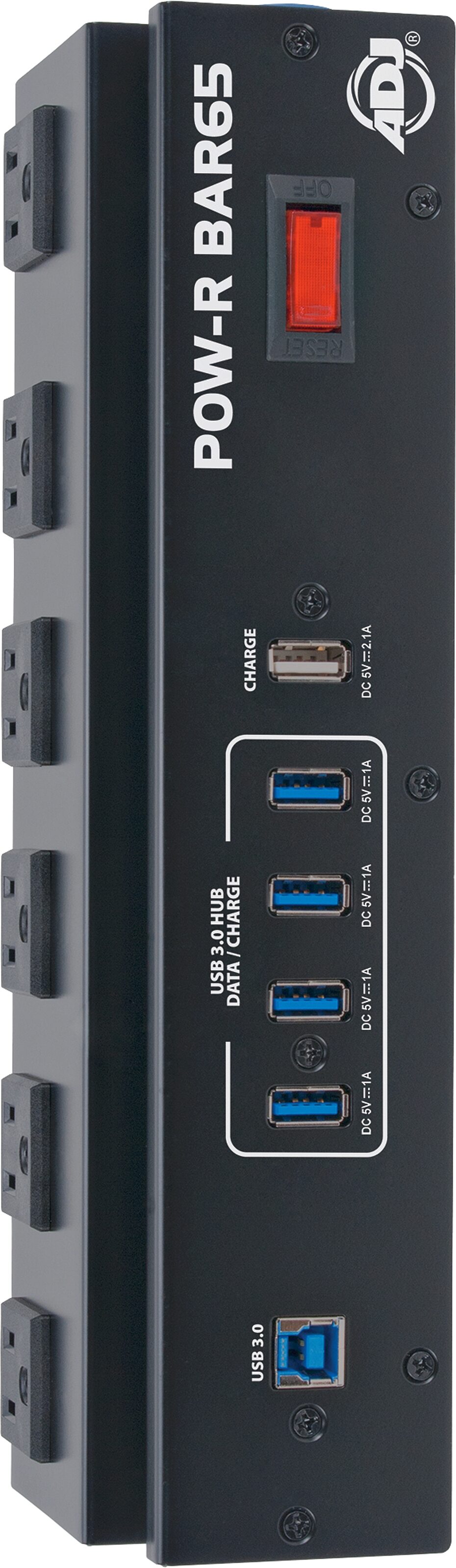 ADJ POW-R BAR Rack Mount USB Power Distribution w/ 3-prong Edison Sockets -  Phantom Dynamics, Nightclub Lighting