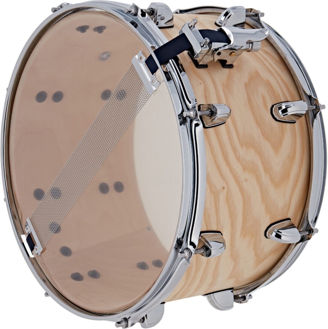 Premier Artist 6-Ply Birch Snare Drum, Natural Ash, 8x14 inch, Action Position Back