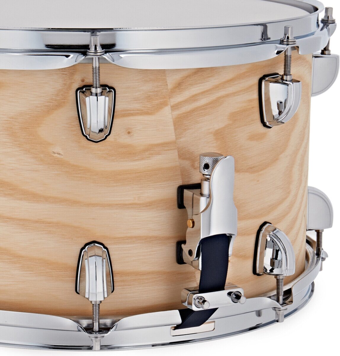 Premier Artist 6-Ply Birch Snare Drum, Natural Ash, 8x14 inch, Action Position Back