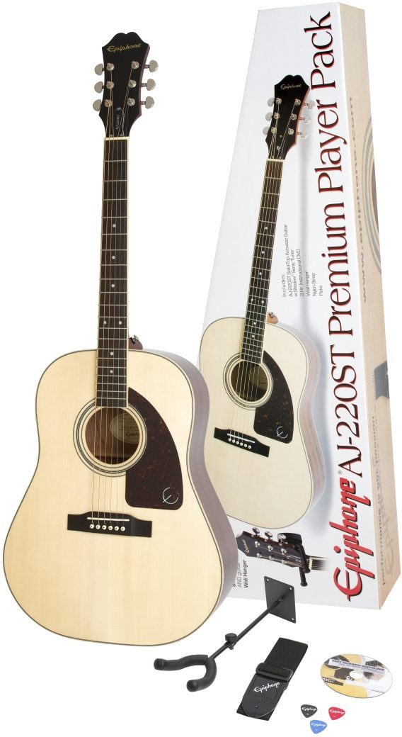 Epiphone AJ220ST Acoustic Guitar Player Pack, Main