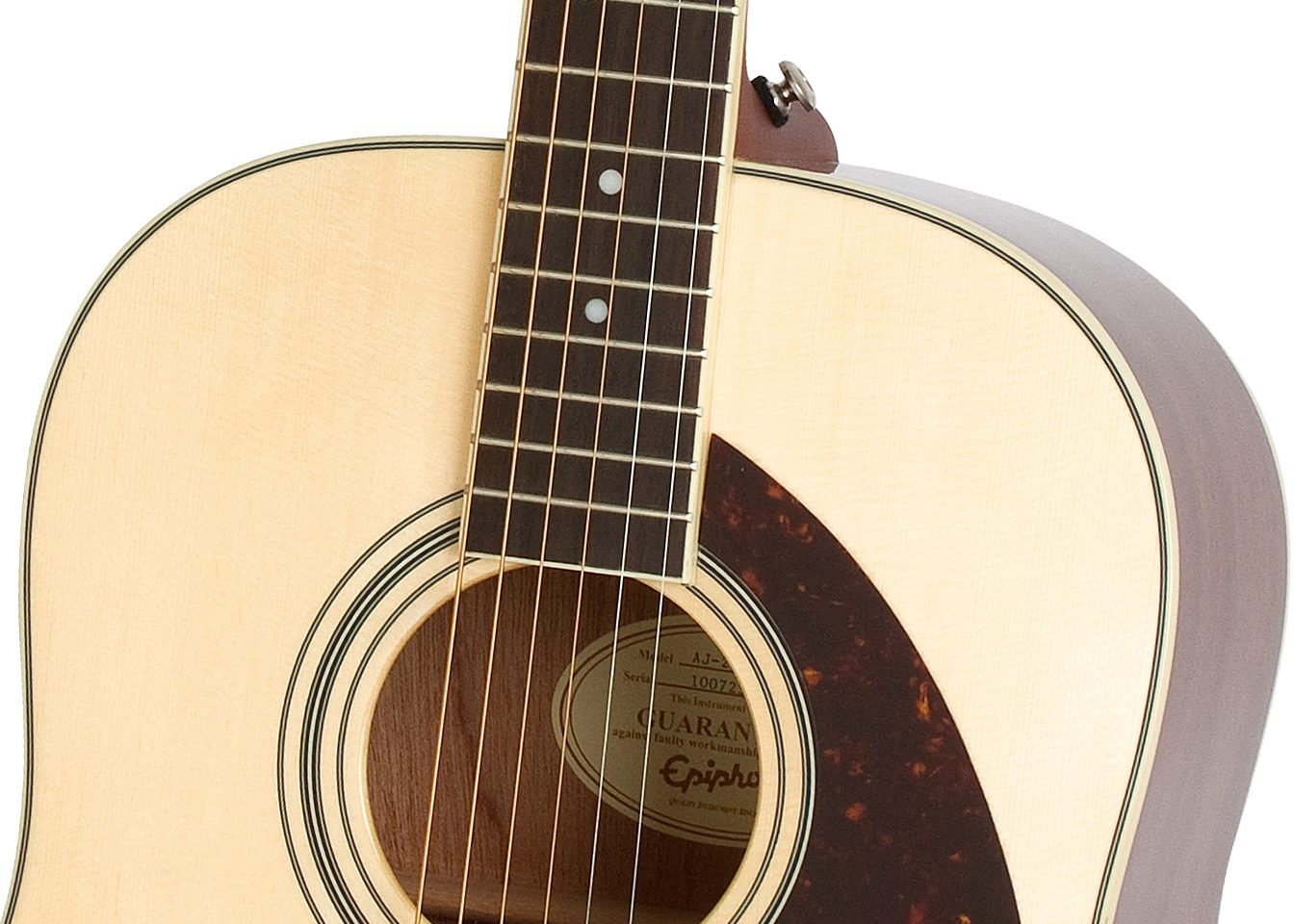 Epiphone AJ220ST Acoustic Guitar Player Pack, Neck