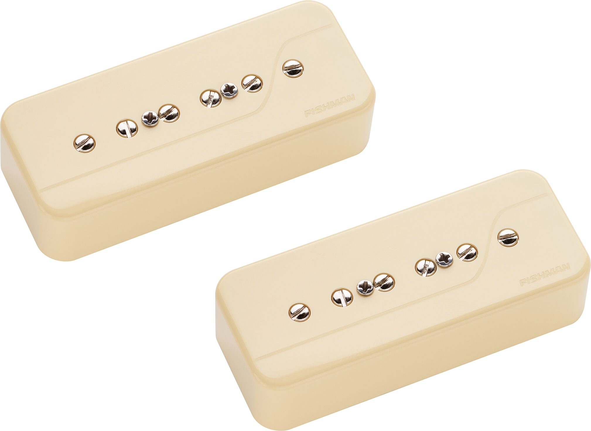 Fishman Fluence P90 Classic Electric Guitar Pickup Set, Cream, Action Position Back