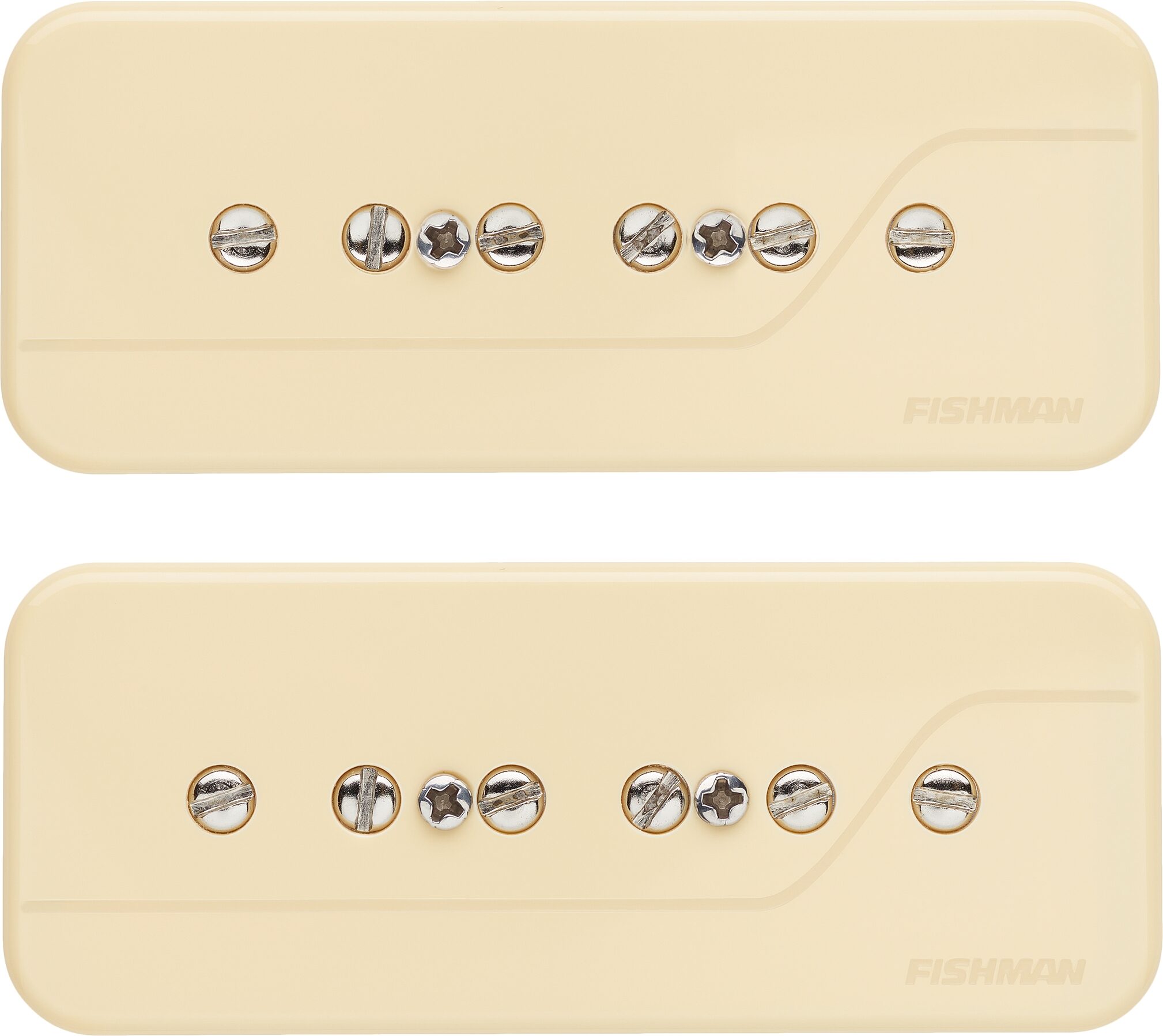 Fishman Fluence P90 Classic Electric Guitar Pickup Set, Cream, Action Position Back