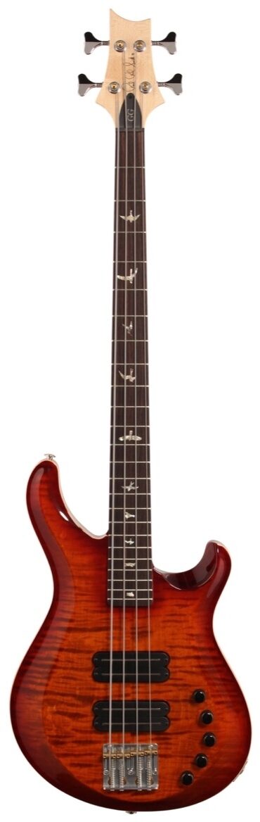 PRS Paul Reed Smith Grainger Electric Bass (with Case), Dark Cherry Sunburst