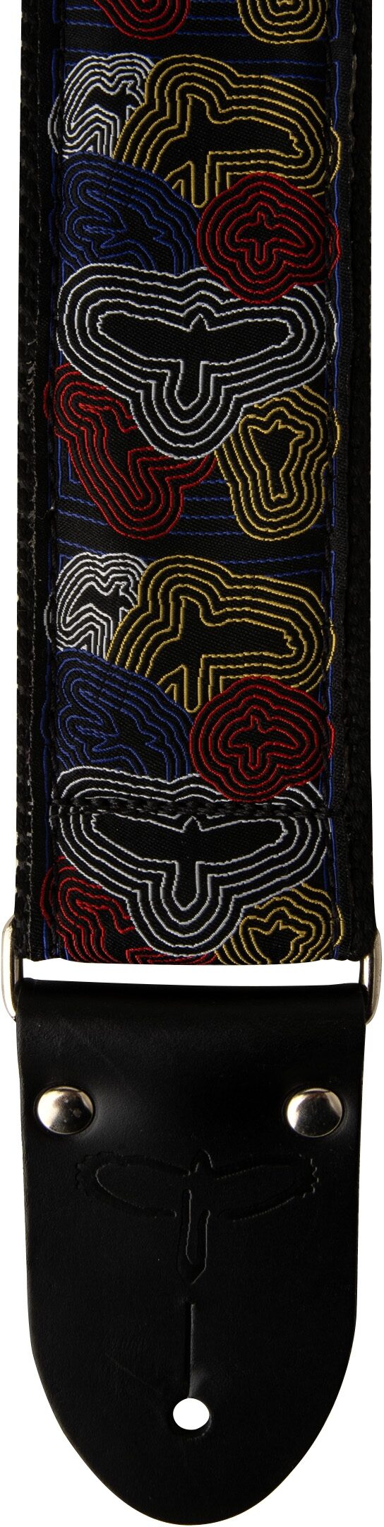 PRS Jacquard Guitar Strap, Retro Sonar Birds, 2 inch, Action Position Back