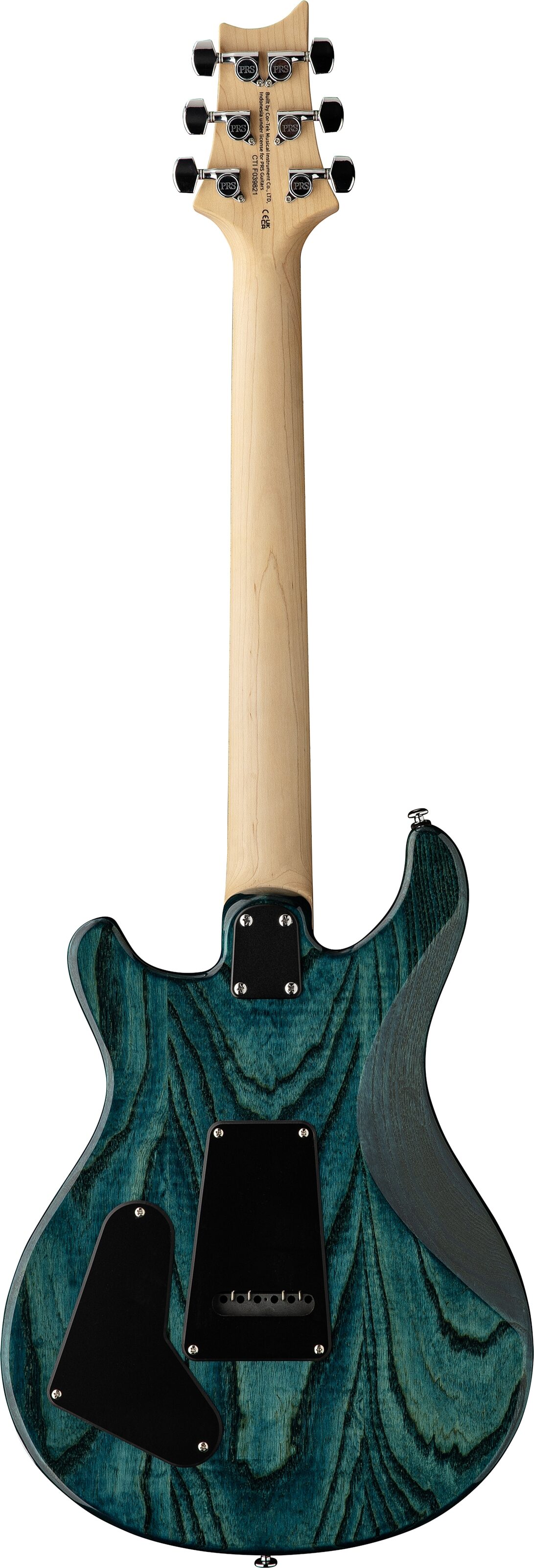 PRS Paul Reed Smith SE Swamp Ash Special Electric Guitar (with Gig Bag), Iris Blue, Blemished, Action Position Back