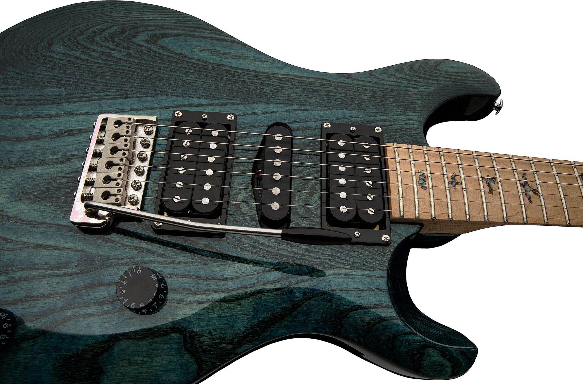 PRS Paul Reed Smith SE Swamp Ash Special Electric Guitar (with Gig Bag), Iris Blue, Blemished, Action Position Back