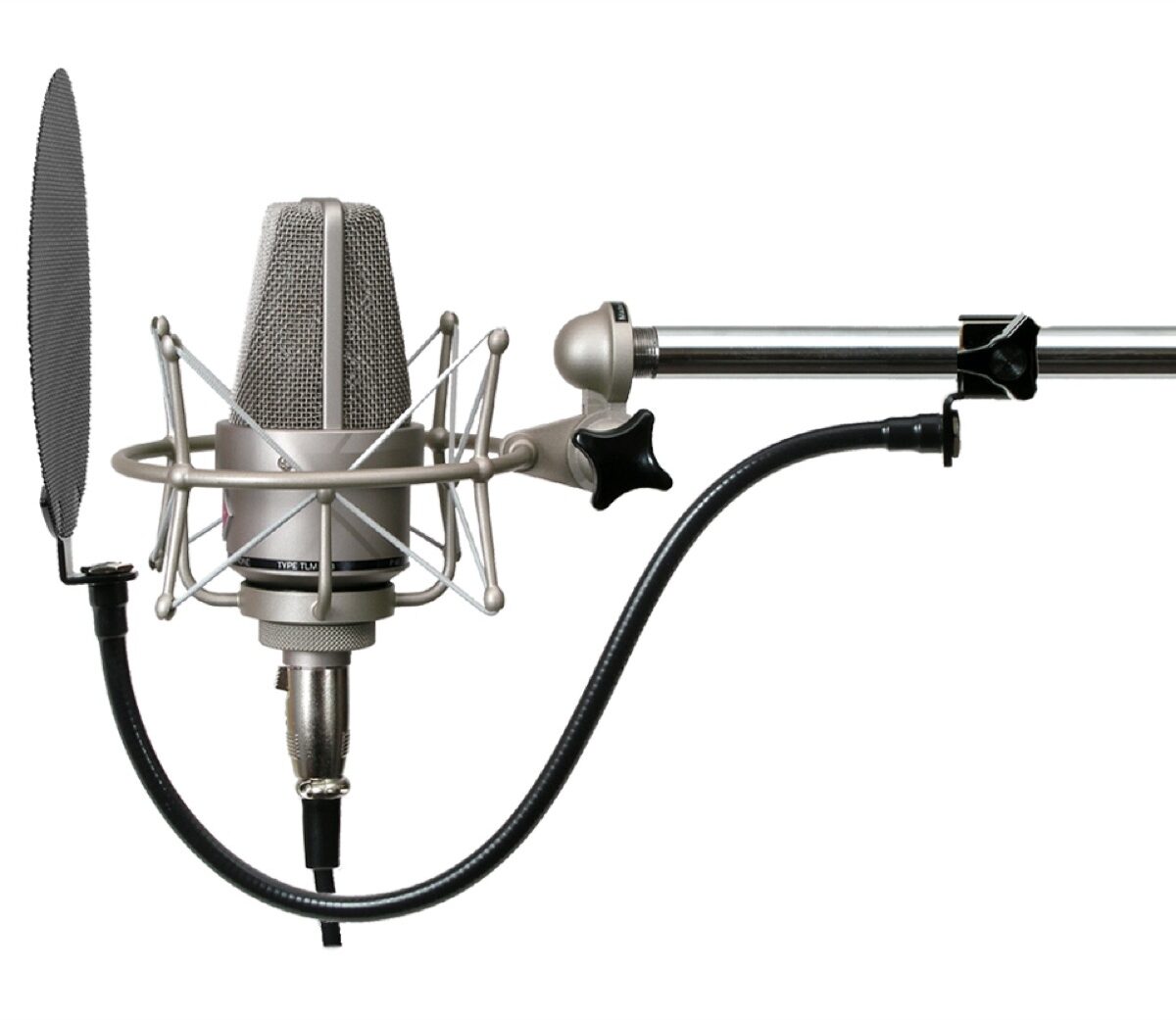 Stedman PS101 Proscreen Metal Microphone Pop Filter with Gooseneck
