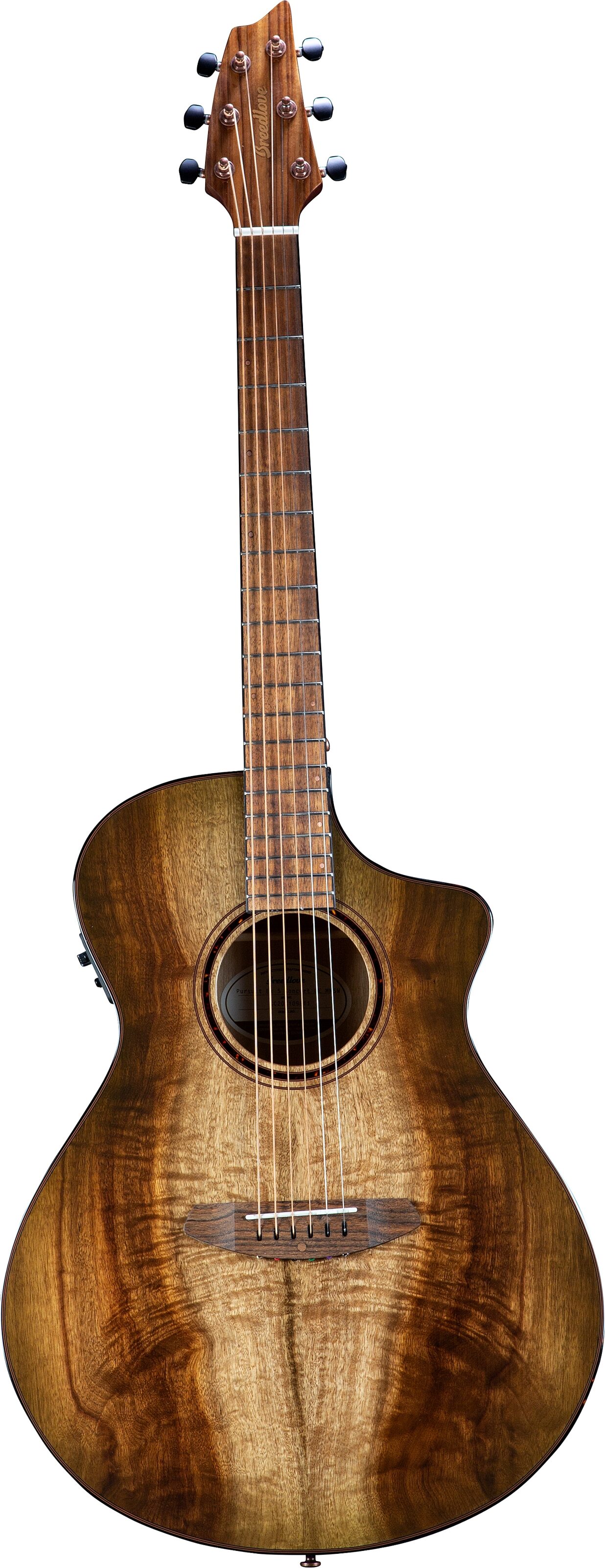 Breedlove ECO Pursuit Exotic S Concert CE Acoustic-Electric Guitar, Sweetgrass, Open Box (Very Good), Action Position Back
