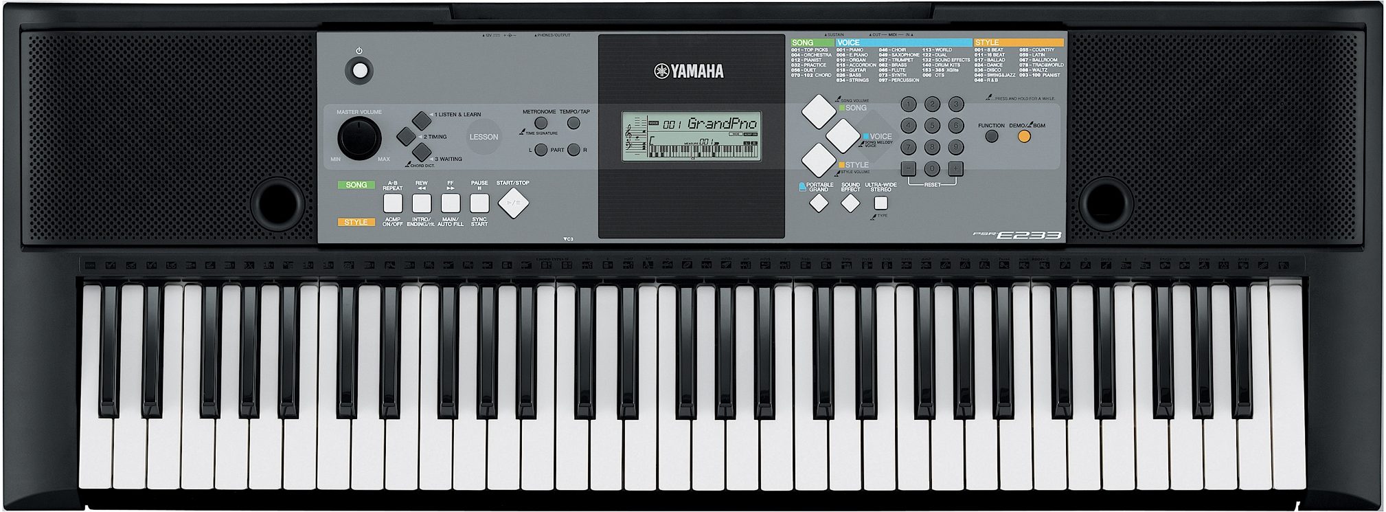 Yamaha PSR-E233 Portable Keyboard (61-Key) | zZounds