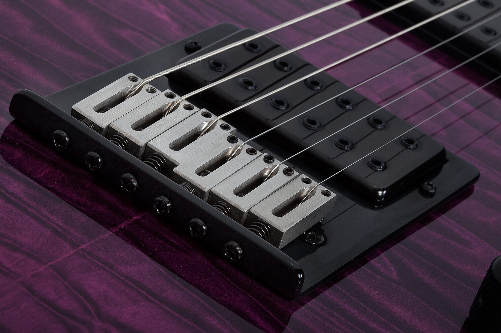 Schecter PT Pro Electric Guitar, Transparent Purple Burst, Open Box (Good), Action Position Back