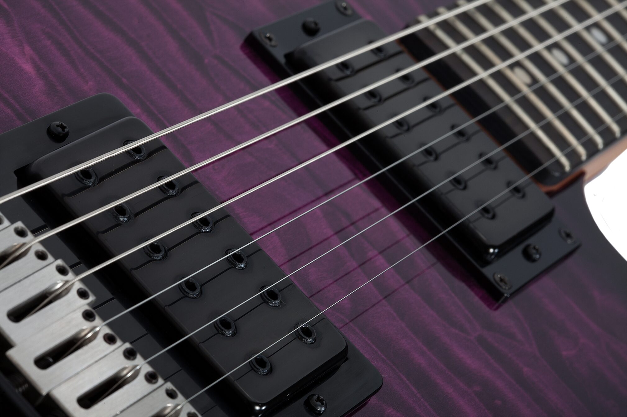 Schecter PT Pro Electric Guitar, Transparent Purple Burst, Open Box (Good), Action Position Back