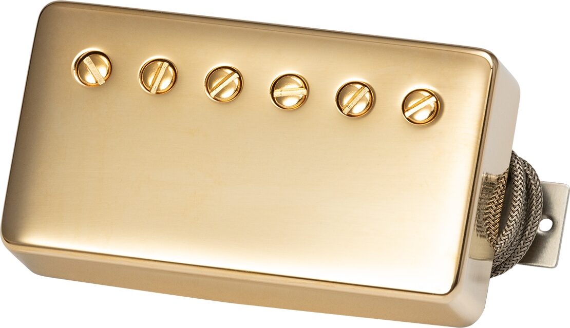 Gibson Custombucker Underwound Electric Guitar Pickup, Gold Cover, Action Position Back