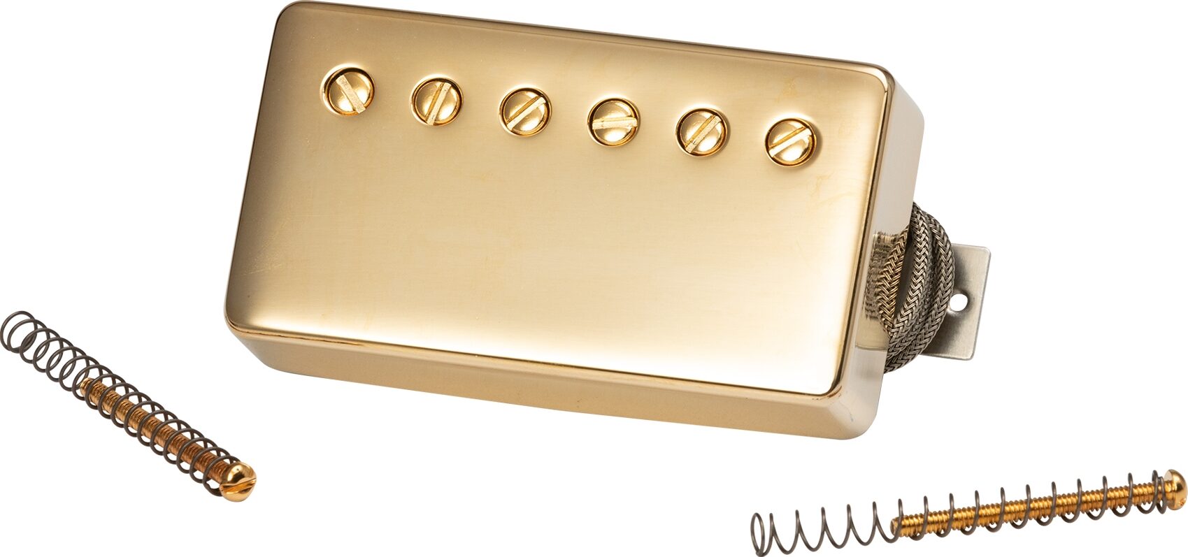 Gibson Custombucker Underwound Electric Guitar Pickup, Gold Cover, Action Position Back