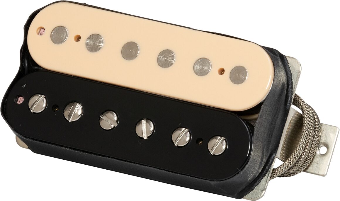Gibson Custombucker Electric Guitar Pickup, Zebra, Action Position Back