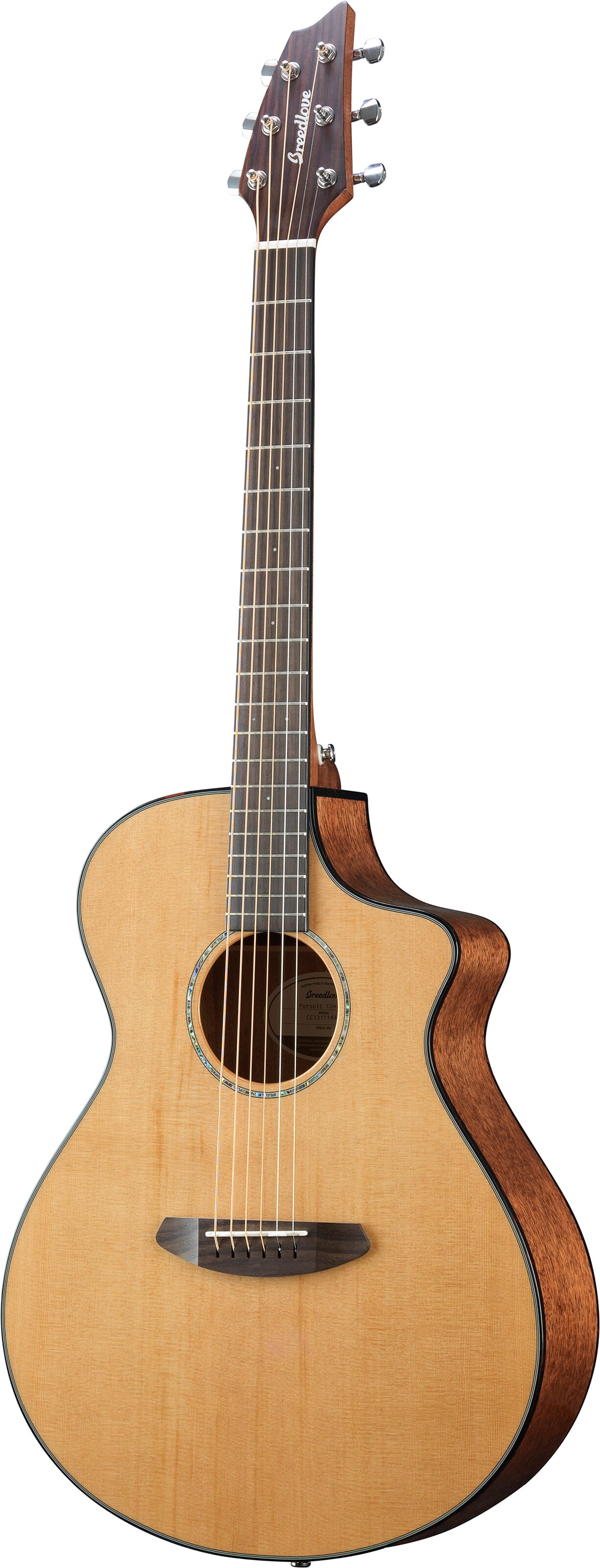 Breedlove Pursuit Concert CE Red Cedar Mahogany Acoustic-Electric Guitar, Action Position Back