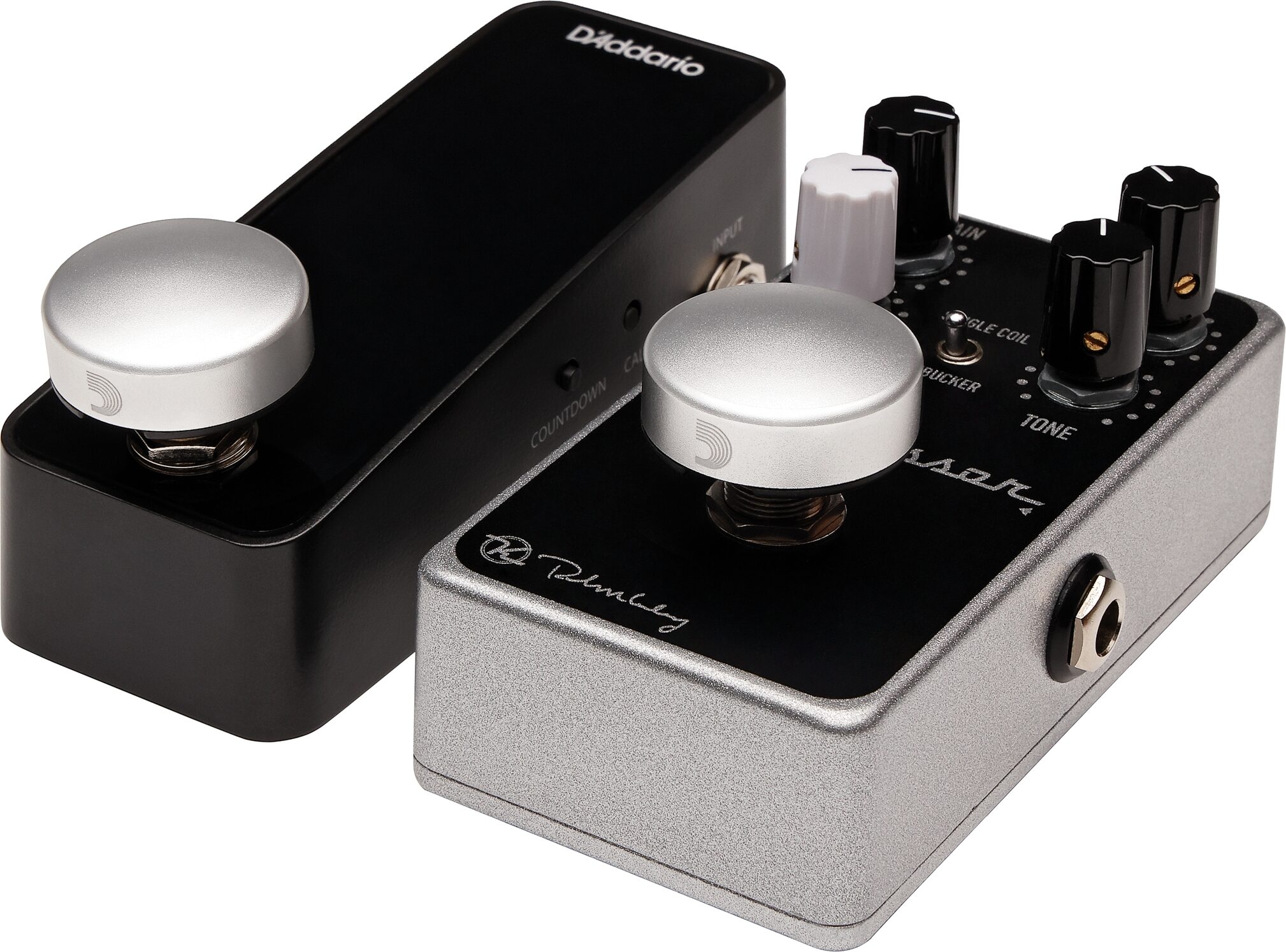 D'Addario XPND Footswitch Topper, Silver, 2-Pack, Main Back